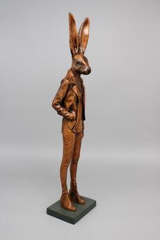 Urban Denim Rabbit by Joe Lupiani