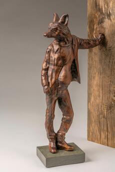 Walnut Wall Fox by Joe Lupiani