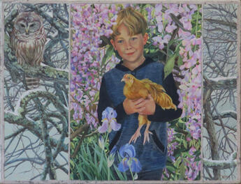 Lucas, Owl and Fluffy jacket by Christopher Gowell