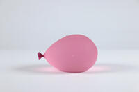 Pink Water Balloon with Water Droplets by Dylan Martinez